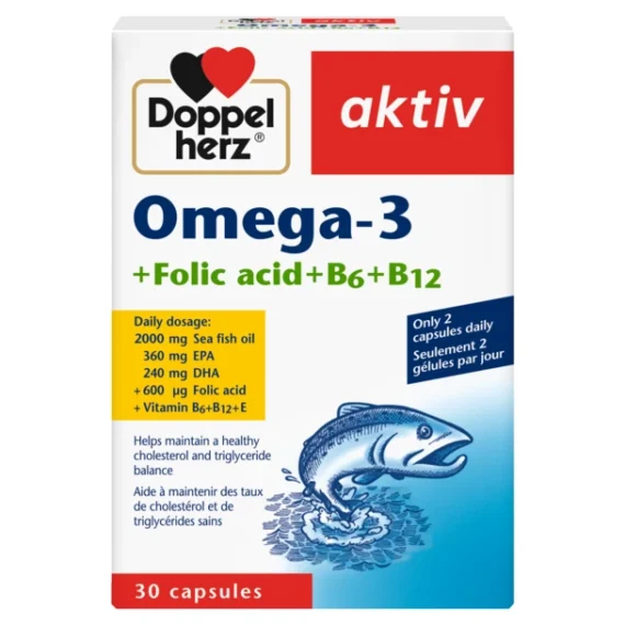 DOPPEL HERZ OMEGA-3 +Folic acid + B6 +B12