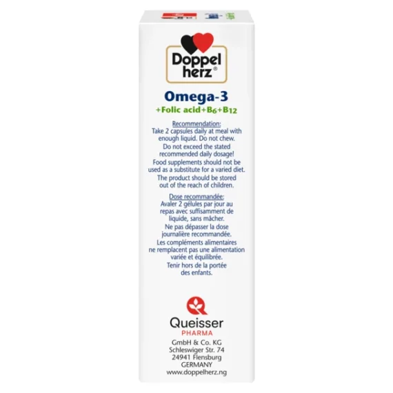 DOPPEL HERZ OMEGA-3 +Folic acid + B6 +B12