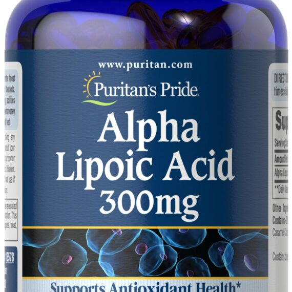 Puritans Pride Alpha Lipoic Acid 300mg Powerful Antioxidant Support