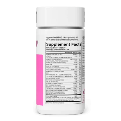 HABIT Women’s Multivitamin, Supports Health & Wellness, Vitamins A-E, Iron, Folate, Zinc, 60 Capsules 04