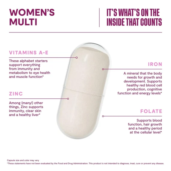 Habit Womens Multi Supplement 60Caps Supports Health Wellnes 23 Vitamins Minerals Iron 01